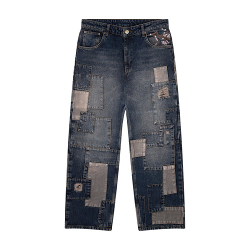 "blossom v2" patchwork Denim dark indigo